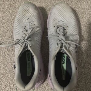Hoka Light Gray Athletic Shoes